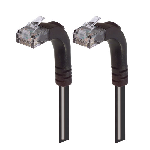 Picture of Category 6 LSZH Right Angle Patch Cable, Right Angle Up/Right Angle Up, Black, 7.0 ft
