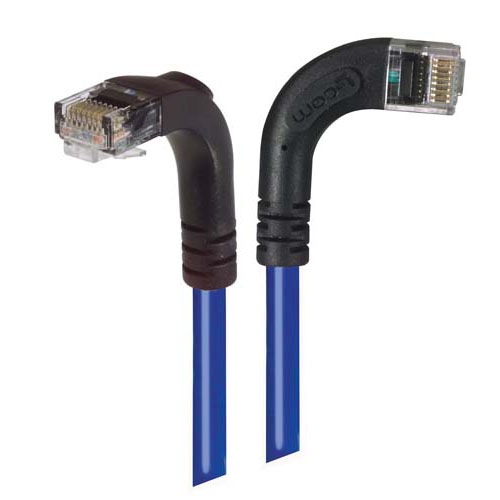 Picture of Category 5E Right Angle Patch Cable, RA Right Exit/Right Angle Down, Blue 15.0 ft