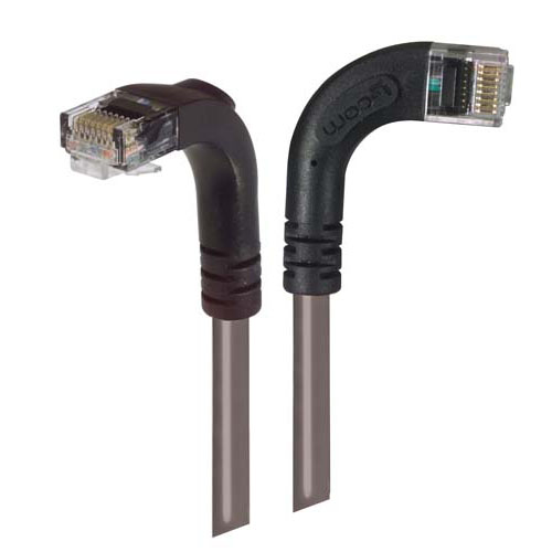 Picture of Category 5E Right Angle Patch Cable, RA Right Exit/Right Angle Down, Gray 10.0 ft