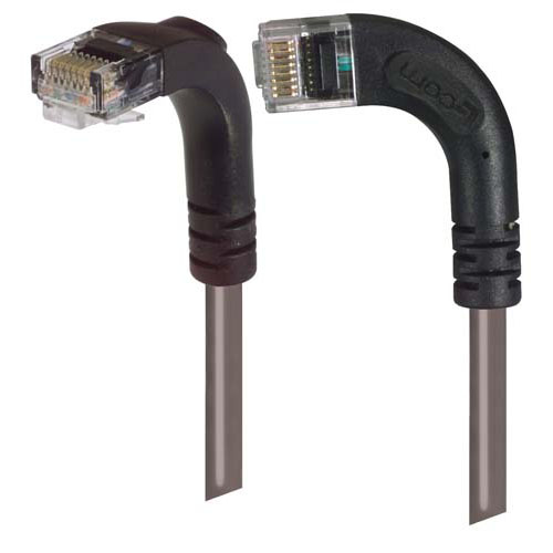 Picture of Category 5E Right Angle Patch Cable, RA Left Exit/Right Angle Down, Gray 20.0 ft