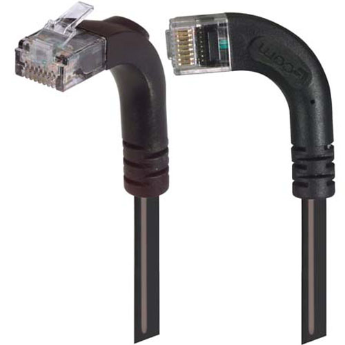 Picture of Category 5E Right Angle Patch Cable, RA Left Exit/Right Angle Up, Black20.0
