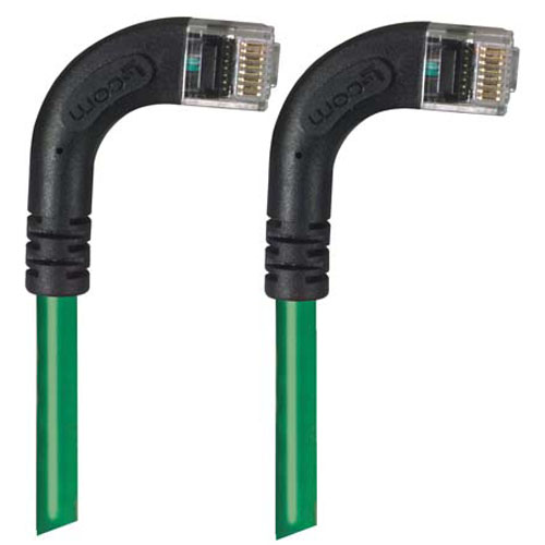 Picture of Category 5E Right Angle Patch Cable, RA Right Exit/RA Right Exit, Green 20.0 ft
