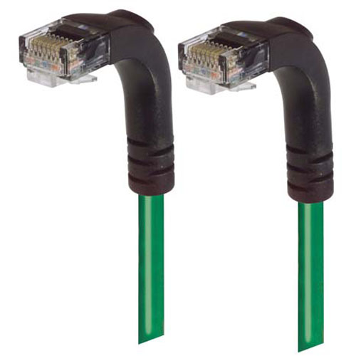 Picture of Category 5E Right Angle Patch Cable, Right Angle Down/Right Angle Down, Green, 1.0 ft