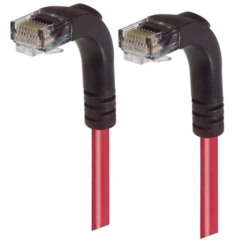 Picture of Category 5E Right Angle Patch Cable, Right Angle Down/Right Angle Down, Red, 1.0 ft