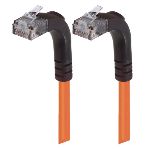 Picture of Category 5E Right Angle Patch Cable, Right Angle Up/Right Angle Up, Orange 1.0 ft