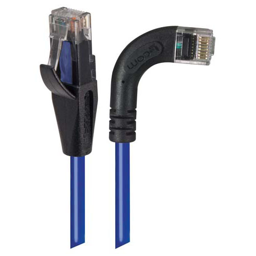 Picture of Category 5E Right Angle Patch Cable, Straight/ Right Angle Right Exit, Blue 15.0 ft