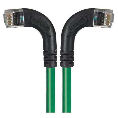 Picture of Category 5E Right Angle Patch Cable, RA Left Exit/RA Right Exit, Green, 30.0 ft