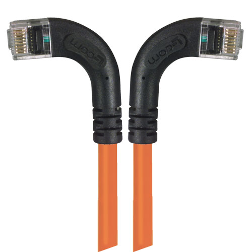 Picture of Category 5E Right Angle Patch Cable, RA Left Exit/RA Right Exit, Orange, 1.0 ft
