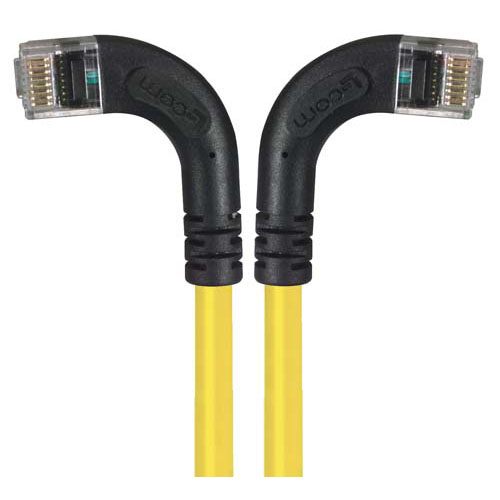 Picture of Category 5E Right Angle Patch Cable, RA Left Exit/RA Right Exit, Yellow, 10.0 ft