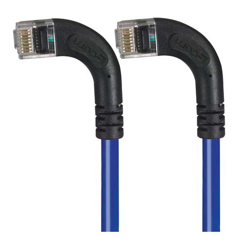 Picture of Category 5E Right Angle Patch Cable, RA Left Exit/RA Left Exit, Blue 2.0 ft