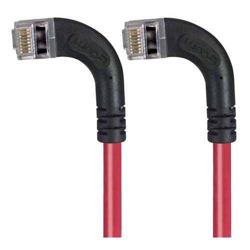 Picture of Category 5E Shielded Right Angle Patch Cable, Left Angle /Left Angle, Red 1.0 ft