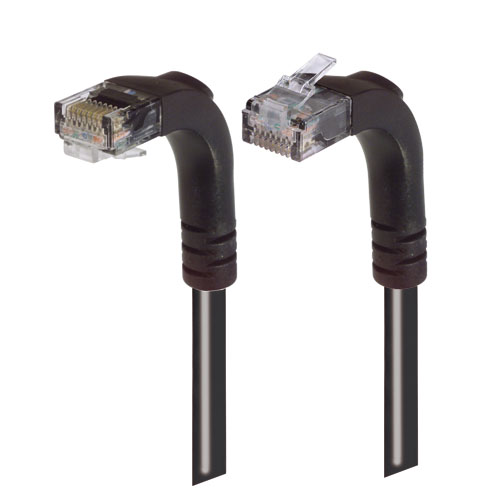 Picture of Category 5E LSZH Right Angle Patch Cable, Right Angle Up/Right Angle Down, Black, 20.0 ft