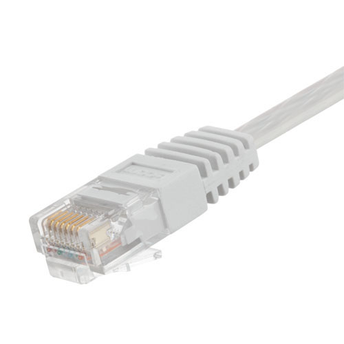 Picture of Category 5E Flat Patch Cable, RJ45 / RJ45, White, 5.0 ft