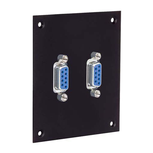 Picture of Universal Sub-Panel, 2 DB9 Feed-Thru Adapters