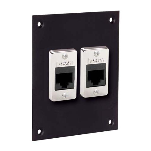 Picture of Universal Sub-Panel, 2 Category 6 Couplers, RJ45, Unshielded
