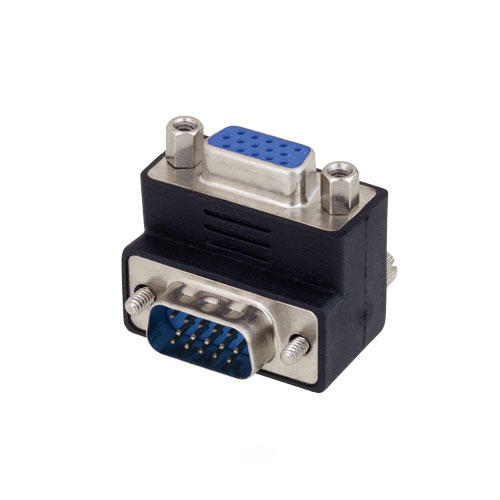 Picture of HD15 Male to HD15 Female Right Angle Adapter