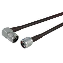 Picture of N-Male Right Angle to N-Male, Pigtail 4 ft 195-Series