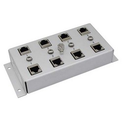 Picture of Indoor 4-Port 10/100/1000 Base-T Gas Tube CAT6 Lightning Protector - RJ45 Jacks