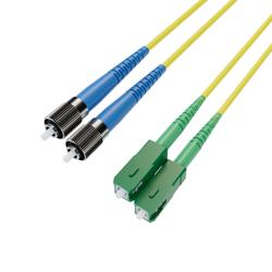 OS2 Singlemode FC/UPC to SC/APC Fiber Patch Cable