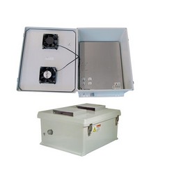 Picture of 20x16x11 Inch 120 VAC Weatherproof Enclosure w/User Adjustable Fan/Heat Controller