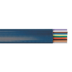 Picture of 10 Conductor Flat Modular Cord (PVC), Black, 1,000 ft Spool
