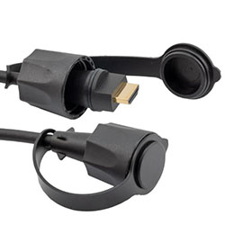 Picture of Waterproof HDMI Industrial Cable with Dust Cap, 2M