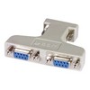Picture of DB9 Y Splitter Adapter, DB9M - DB9F & DB9F