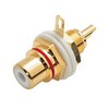 Picture of 50 Ohm RCA Bulkhead Jack, Gold, Insulated Washer