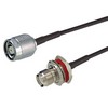 Picture of RP-TNC Plug to RP-TNC Jack Bulkhead, Pigtail 19" 100-Series