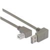 Picture of Right Angle USB Cable, Down Angle A Male/ Left Angle B Male, 5.0m