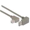 Picture of Right Angle USB Cable, Down Angle A Male/ Right Angle B Male, 3.0m
