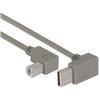 Picture of Right Angle USB cable, Up Angle A Male/ Down Angle B Male, 2.0m