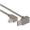 Picture of Right Angle USB cable, Up Angle A Male/ Right Angle B Male, 3.0m