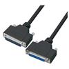 Picture of Deluxe Molded Black D-Sub Cable, DB25 Male / Female, 1.0 ft