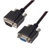 Picture of Deluxe Molded Black D-Sub Cable, DB9 Male / Female, 1.0 ft