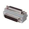 Picture of Low Profile Right Angle Adapter, DB25 Male / Female, Cable Exit 1
