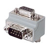 Picture of Low Profile Right Angle Adapter, DB9 Male / Female, Cable Exit 2