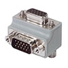 Picture of Low Profile Right Angle Adapter, HD15 Male / Female, Cable Exit 2