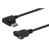 Picture of Displayport Right angle male to Displayport female panel mount  10 inches length
