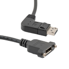 Picture of Displayport Right angle male to Displayport female panel mount  20 inches length