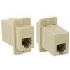 Picture of Modular Coupler, RJ11 (6x4), Cat 3, Crossed, 30um, Ivory