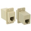 Picture of Modular Coupler, RJ12 (6x6), Cat 3. Straight, 30um, Ivory