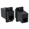 Picture of Modular Coupler, RJ12 (6x6), Straight, 30um, Black, Deluxe Panel