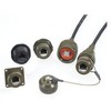 Picture of Ruggedized RJ45 Plug, Anodized finish, for cable OD .190-.270" w/ Dust Cap