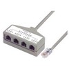 Picture of TIA568B Splitter, 8x8 Plug / 4 (6x2) Jacks