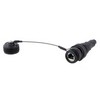 Picture of Cat6, RJ45 In-line Receptacle Electroless Nickel with Grounding Shield & Dust Cap, Large OD