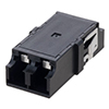 Picture of LC Internal Shutter Coupler, Duplex, No Flange, Black