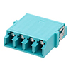 Picture of LC Internal Shutter Coupler, Quad, No Flange, Aqua