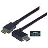 Picture of High Speed HDMI  Cable with Ethernet, Male/ Right Angle Male, LSZH, Left Exit 0.5 M