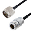 Picture of N Male to N Female Cable Assembly using LC141TBJ Coax, 1.5 FT